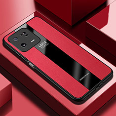 Custodia Silicone Morbida In Pelle Cover PB1 per Xiaomi Mi 13 5G Rosso