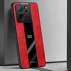 Custodia Silicone Morbida In Pelle Cover PB1 per Xiaomi Mi 13T 5G Rosso