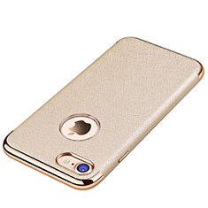 Custodia Silicone Morbida In Pelle Cover per Apple iPhone 8 Oro