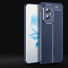 Custodia Silicone Morbida In Pelle Cover per Huawei Honor 100 5G Blu