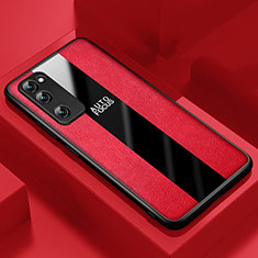 Custodia Silicone Morbida In Pelle Cover per Huawei Honor 30 Lite 5G Rosso