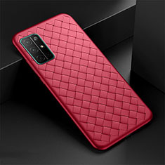 Custodia Silicone Morbida In Pelle Cover per Huawei Honor 30S Rosso