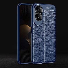 Custodia Silicone Morbida In Pelle Cover per Huawei Honor 90 Lite 5G Blu