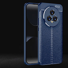 Custodia Silicone Morbida In Pelle Cover per Huawei Honor Magic5 5G Blu
