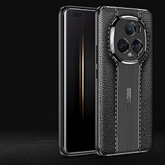 Custodia Silicone Morbida In Pelle Cover per Huawei Honor Magic5 Ultimate 5G Nero