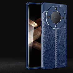 Custodia Silicone Morbida In Pelle Cover per Huawei Honor Magic6 Lite 5G Blu