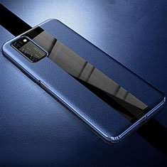 Custodia Silicone Morbida In Pelle Cover per Huawei Honor V30 5G Blu