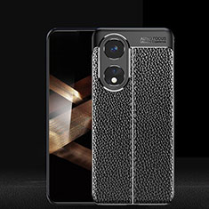 Custodia Silicone Morbida In Pelle Cover per Huawei Honor X5 Plus Nero
