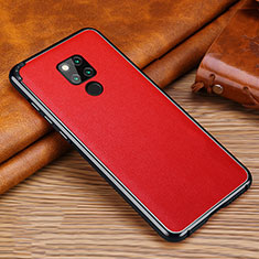 Custodia Silicone Morbida In Pelle Cover per Huawei Mate 20 X 5G Rosso