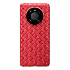 Custodia Silicone Morbida In Pelle Cover per Huawei Mate 40 Pro Rosso