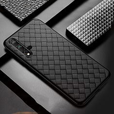 Custodia Silicone Morbida In Pelle Cover per Huawei Nova 5 Nero