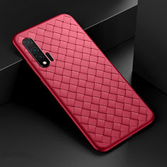 Custodia Silicone Morbida In Pelle Cover per Huawei Nova 6 5G Rosso