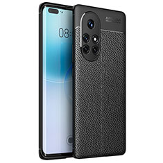 Custodia Silicone Morbida In Pelle Cover per Huawei Nova 8 Pro 5G Nero