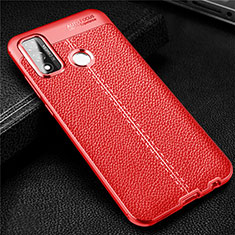 Custodia Silicone Morbida In Pelle Cover per Huawei Nova Lite 3 Plus Rosso