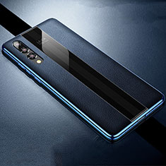 Custodia Silicone Morbida In Pelle Cover per Huawei P20 Pro Blu