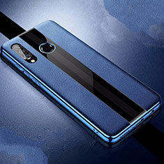 Custodia Silicone Morbida In Pelle Cover per Huawei P30 Lite Blu