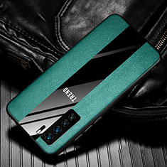 Custodia Silicone Morbida In Pelle Cover per Huawei P40 Lite 5G Verde