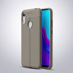 Custodia Silicone Morbida In Pelle Cover per Huawei Y6s Grigio