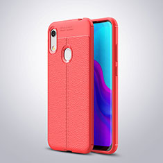 Custodia Silicone Morbida In Pelle Cover per Huawei Y6s Rosso