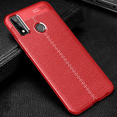 Custodia Silicone Morbida In Pelle Cover per Huawei Y8s Rosso