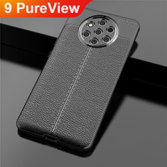 Custodia Silicone Morbida In Pelle Cover per Nokia 9 PureView Nero