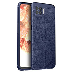 Custodia Silicone Morbida In Pelle Cover per Oppo A73 (2020) Blu