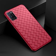 Custodia Silicone Morbida In Pelle Cover per Oppo A92 Rosso