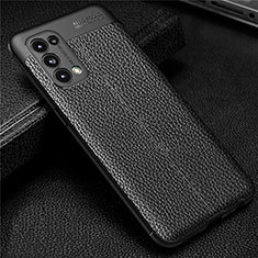 Custodia Silicone Morbida In Pelle Cover per Oppo Find X3 Lite 5G Nero