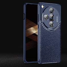 Custodia Silicone Morbida In Pelle Cover per Oppo Find X7 Ultra 5G Blu