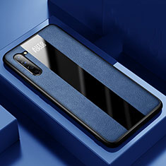 Custodia Silicone Morbida In Pelle Cover per Oppo K7 5G Blu