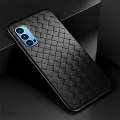 Custodia Silicone Morbida In Pelle Cover per Oppo Reno4 5G Nero