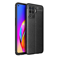 Custodia Silicone Morbida In Pelle Cover per Oppo Reno5 Lite Nero