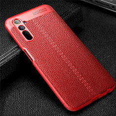 Custodia Silicone Morbida In Pelle Cover per Realme 6s Rosso