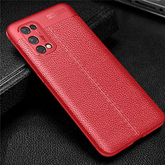 Custodia Silicone Morbida In Pelle Cover per Realme V15 5G Rosso