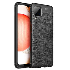 Custodia Silicone Morbida In Pelle Cover per Samsung Galaxy A12 Nacho Nero