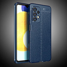 Custodia Silicone Morbida In Pelle Cover per Samsung Galaxy A23 5G Blu