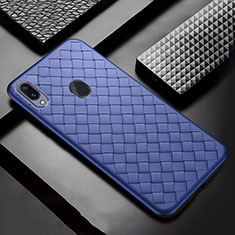 Custodia Silicone Morbida In Pelle Cover per Samsung Galaxy A30 Blu