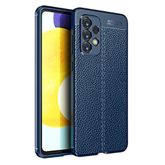Custodia Silicone Morbida In Pelle Cover per Samsung Galaxy A33 5G Blu