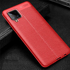 Custodia Silicone Morbida In Pelle Cover per Samsung Galaxy A42 5G Rosso