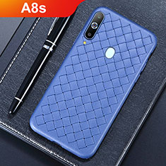 Custodia Silicone Morbida In Pelle Cover per Samsung Galaxy A8s SM-G8870 Blu