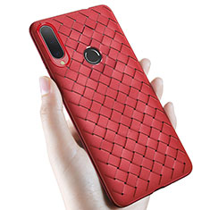 Custodia Silicone Morbida In Pelle Cover per Samsung Galaxy A90 5G Rosso