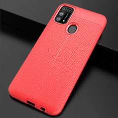 Custodia Silicone Morbida In Pelle Cover per Samsung Galaxy M21s Rosso