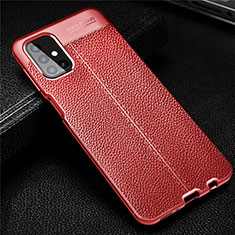 Custodia Silicone Morbida In Pelle Cover per Samsung Galaxy M31s Rosso