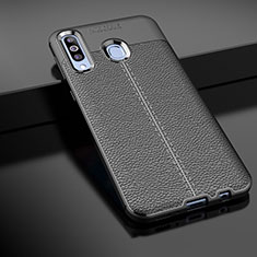 Custodia Silicone Morbida In Pelle Cover per Samsung Galaxy M40 Nero