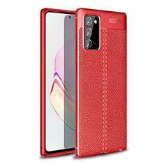 Custodia Silicone Morbida In Pelle Cover per Samsung Galaxy Note 20 Plus 5G Rosso