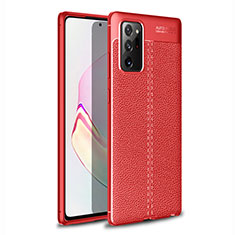 Custodia Silicone Morbida In Pelle Cover per Samsung Galaxy Note 20 Ultra 5G Rosso