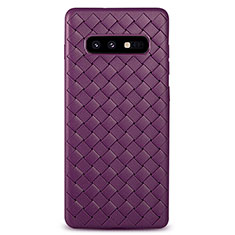 Custodia Silicone Morbida In Pelle Cover per Samsung Galaxy S10e Viola