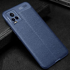 Custodia Silicone Morbida In Pelle Cover per Vivo V20 Pro 5G Blu