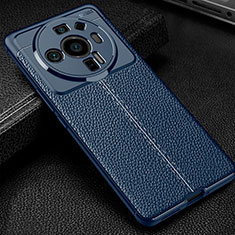 Custodia Silicone Morbida In Pelle Cover per Xiaomi Mi 12S Ultra 5G Blu