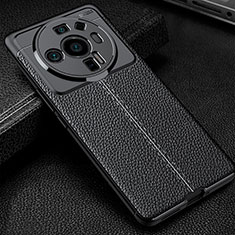 Custodia Silicone Morbida In Pelle Cover per Xiaomi Mi 12S Ultra 5G Nero